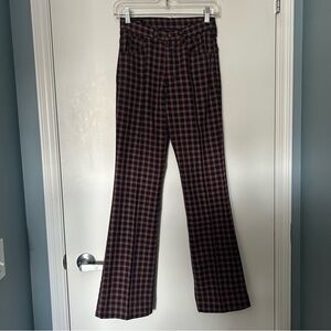 Lee Riders 70s Vintage Plaid slim Fit Flare Bottom Plaid Pants